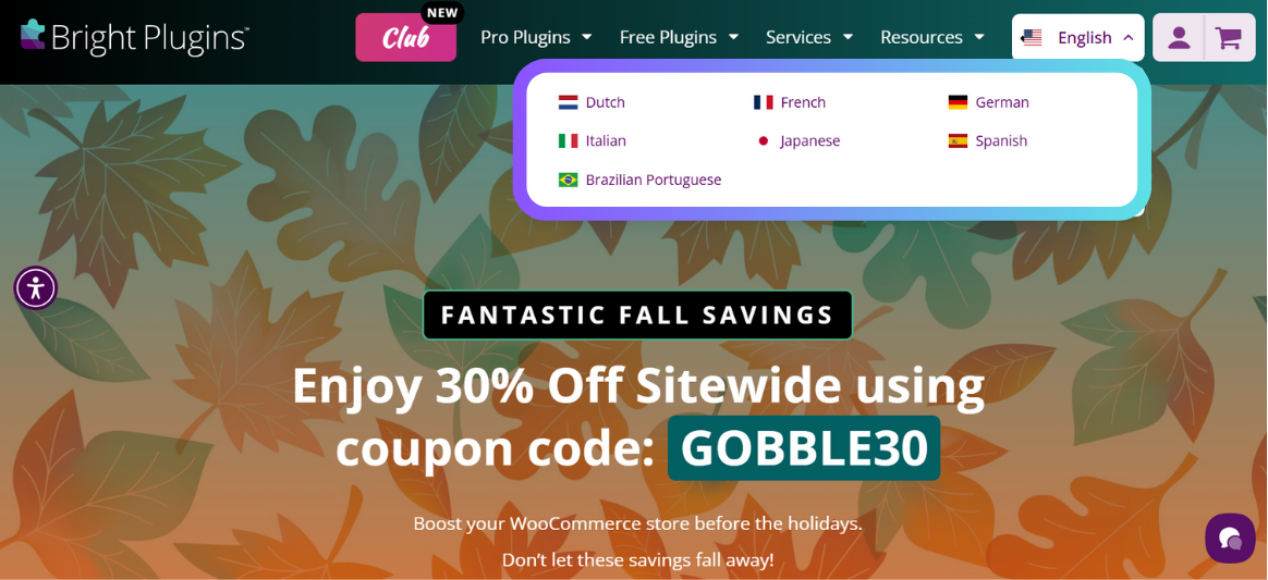 Situs Web Plugin Cerah dengan MultiLipi Language Toggle